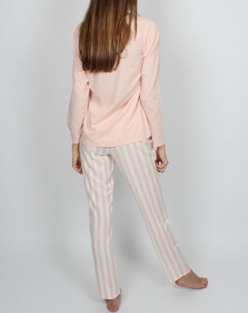 Pyjama Classic Tripes rose