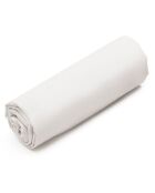 Drap housse uni 100% Percale de Coton blanc