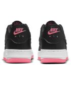 Baskets en Cuir Air Force 1 Gs noir/rose