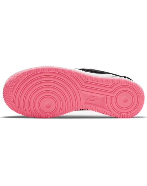 Baskets en Cuir Air Force 1 Gs noir/rose