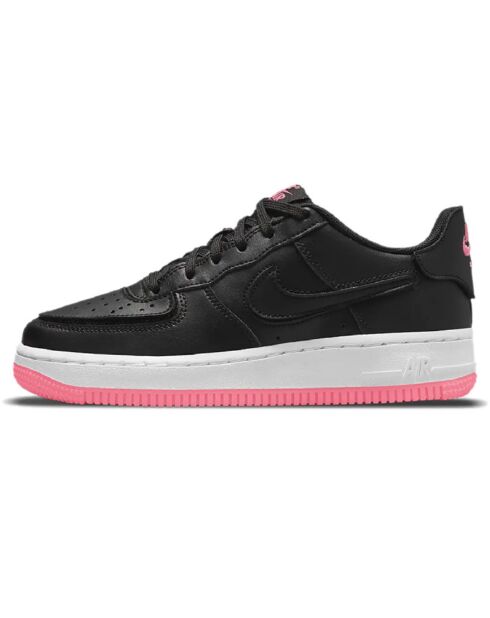 Baskets en Cuir Air Force 1 Gs noir/rose