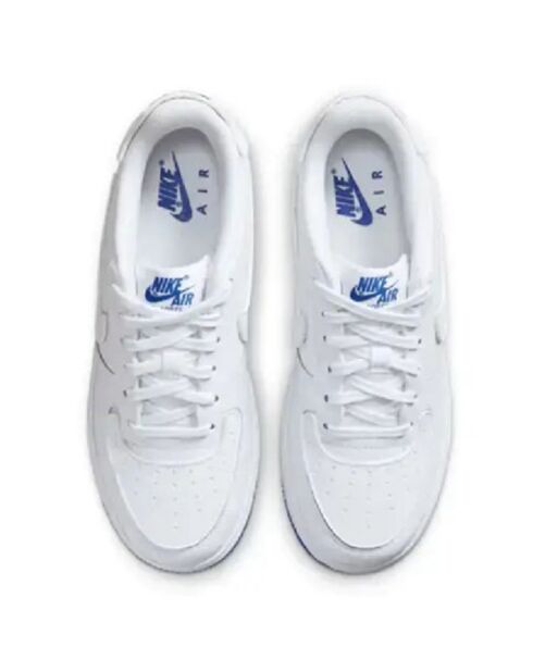 Baskets en Cuir Air Force 1 Gs blanc/bleu