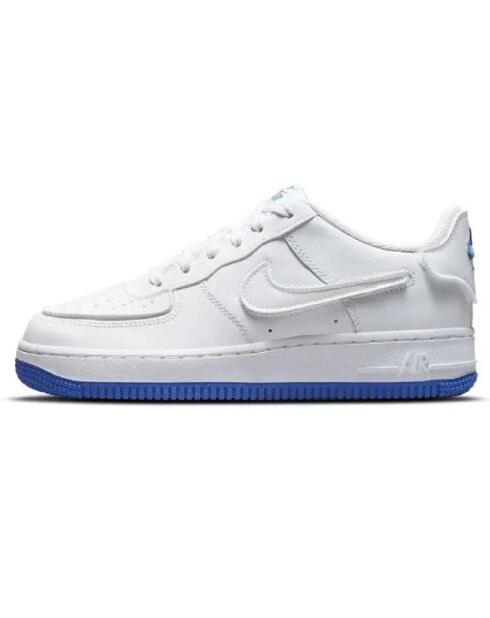 Baskets en Cuir Air Force 1 Gs blanc/bleu