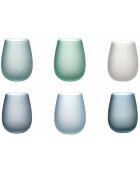 6 vasos de agua Happy Hour multicolores - 50 cl