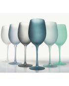 6 veelkleurige Happy Hour wijnglazen - 55 cl