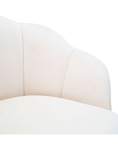 Tabouret de bar Vienna crème/doré - 110x55x53 cm