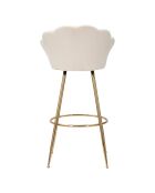 Tabouret de bar Vienna crème/doré - 110x55x53 cm