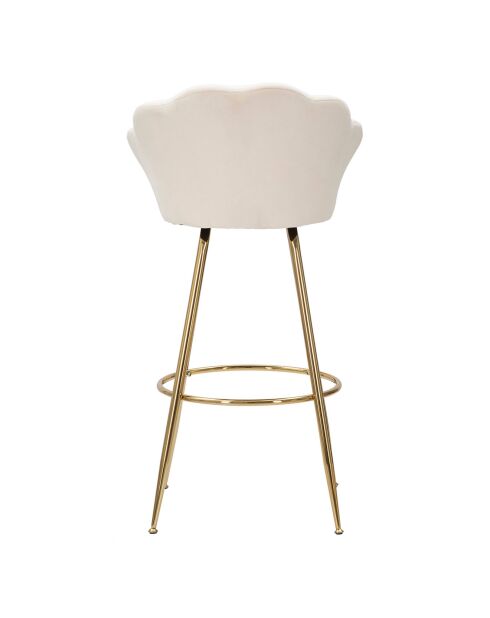 Tabouret de bar Vienna crème/doré - 110x55x53 cm
