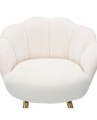 Tabouret de bar Vienna crème/doré - 110x55x53 cm