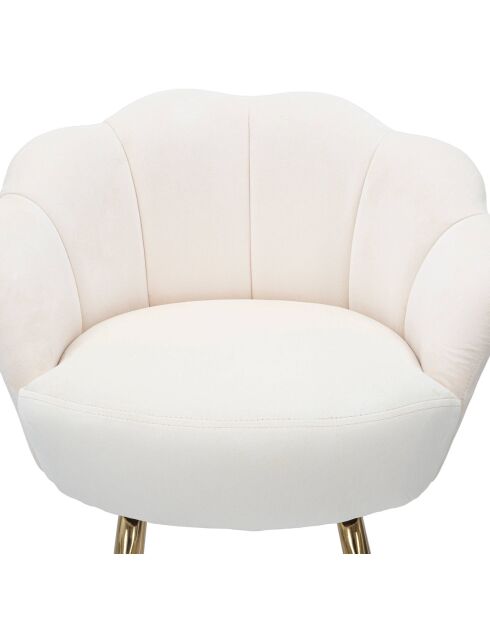 Tabouret de bar Vienna crème/doré - 110x55x53 cm