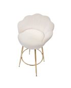 Tabouret de bar Vienna crème/doré - 110x55x53 cm