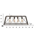 Suspension Industry marron - 78x30x26.5 cm