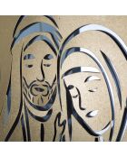 Décoration murale Nativity dorée - 120x2x60 cm