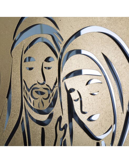 Décoration murale Nativity dorée - 120x2x60 cm