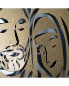 Décoration murale Nativity dorée - 120x2x60 cm