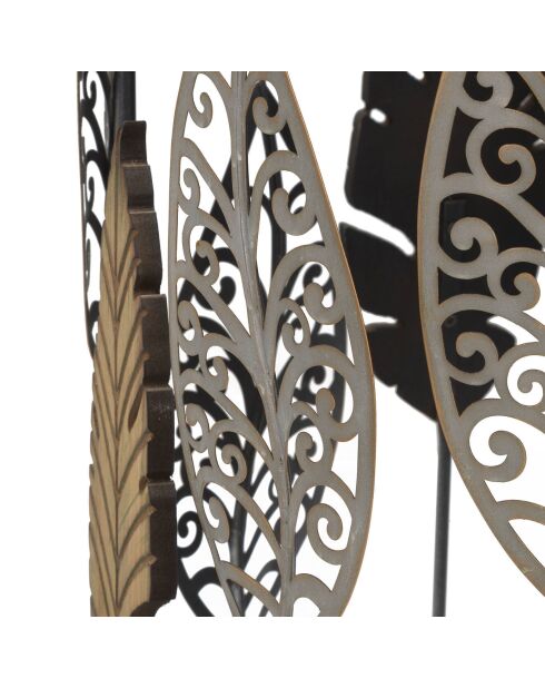 2 mesas redondas de metal multicolores