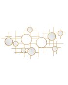 Decorazione murale Gloxy gold con specchi - 61x117x4,5 cm