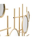 Decorazione murale Gloxy gold con specchi - 61x117x4,5 cm
