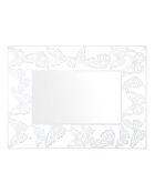 Miroir mural Butterfly blanc - 85x1x115 cm