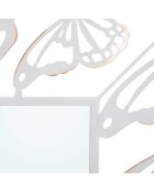 Miroir mural Butterfly blanc - 85x1x115 cm