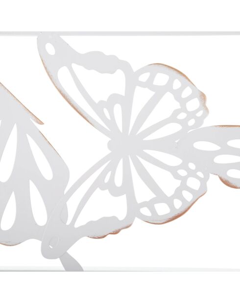 Miroir mural Butterfly blanc - 85x1x115 cm