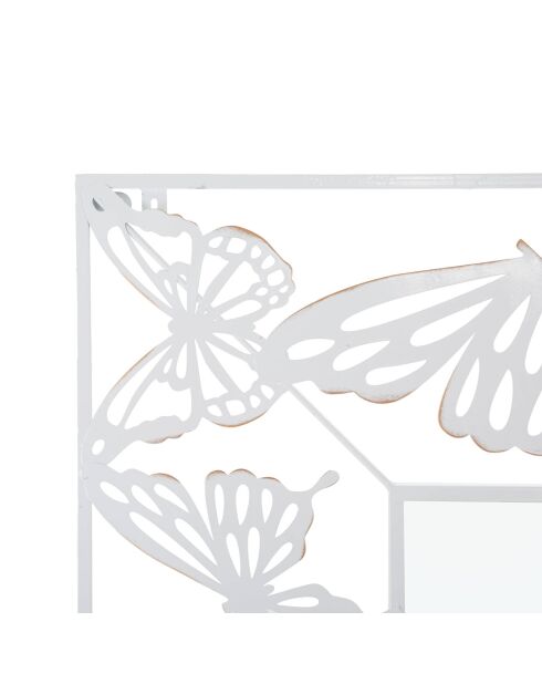Miroir mural Butterfly blanc - 85x1x115 cm