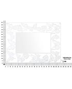 Miroir mural Butterfly blanc - 85x1x115 cm