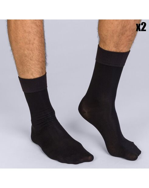 2 paires de Chaussettes Soft Touch noires
