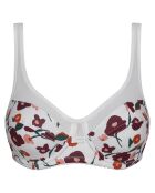 Soutien-Gorge Generous en coton bio blanc/rouge