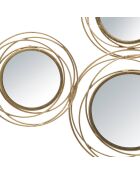 Décoration murale avec miroirs dorée - 53.5x124.5x4 cm