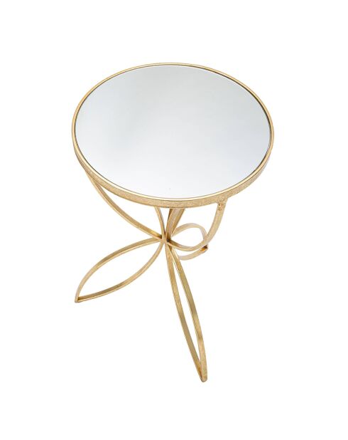 Guéridon Papillon doré/argenté - D.35x60 cm
