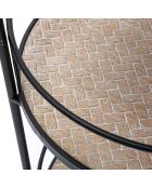 Chariot d'appoint Arex noir/marron - 40x41.5x82 cm