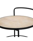 Chariot d'appoint Arex noir/marron - 40x41.5x82 cm