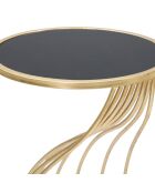 Table d'appoint Flush noir/doré - D.35x60 cm