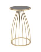 Table d'appoint Flush noir/doré - D.35x60 cm