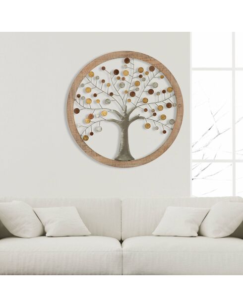Décoration murale Tree Of Life multicolore - D.80x2 cm