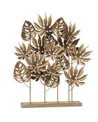 Sculpture Palm dorée - 57.5x56x10 cm