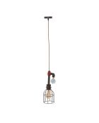 Suspension Manhattan Simply marron - 13x13x41 cm