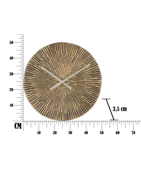 Orologio da parete Opis in bronzo - 50x3,5x50 cm