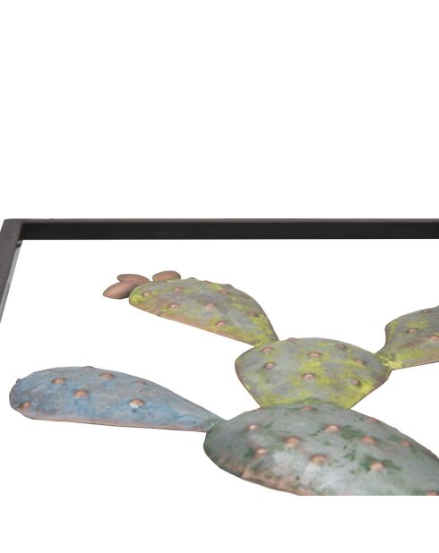Décoration murale Cactus vert/bleu clair - 50x50 cm