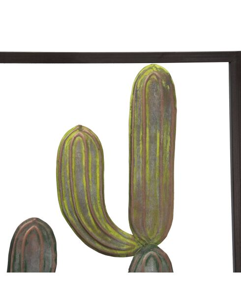 Décoration murale Cactus vert/bleu clair - 50x50 cm
