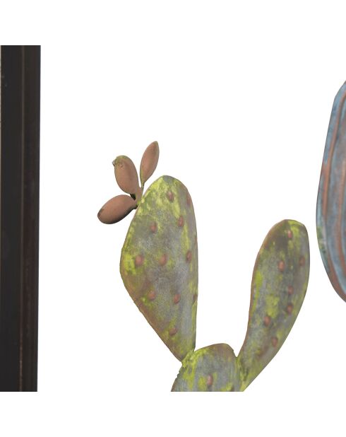 Décoration murale Cactus vert/bleu clair - 50x50 cm