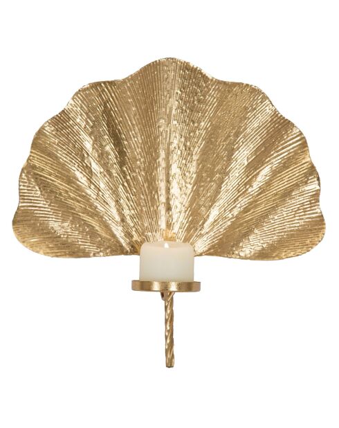 Bougeoir mural Glam Leaf doré - 41x11.5x40 cm
