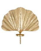 Bougeoir mural Glam Leaf doré - 41x11.5x40 cm