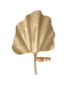 Bougeoir mural Glam Leaf doré - 41x11.5x40 cm