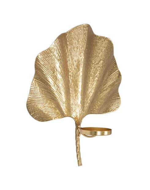 Bougeoir mural Glam Leaf doré - 41x11.5x40 cm