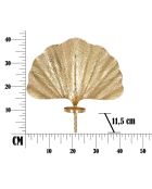 Bougeoir mural Glam Leaf doré - 41x11.5x40 cm