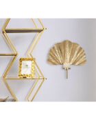 Bougeoir mural Glam Leaf doré - 41x11.5x40 cm
