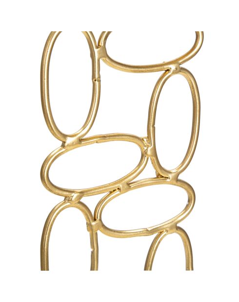 Bougeoir Bubbles doré/blanc - 10x10x27 cm