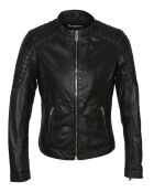 Veste en Cuir Betty noire